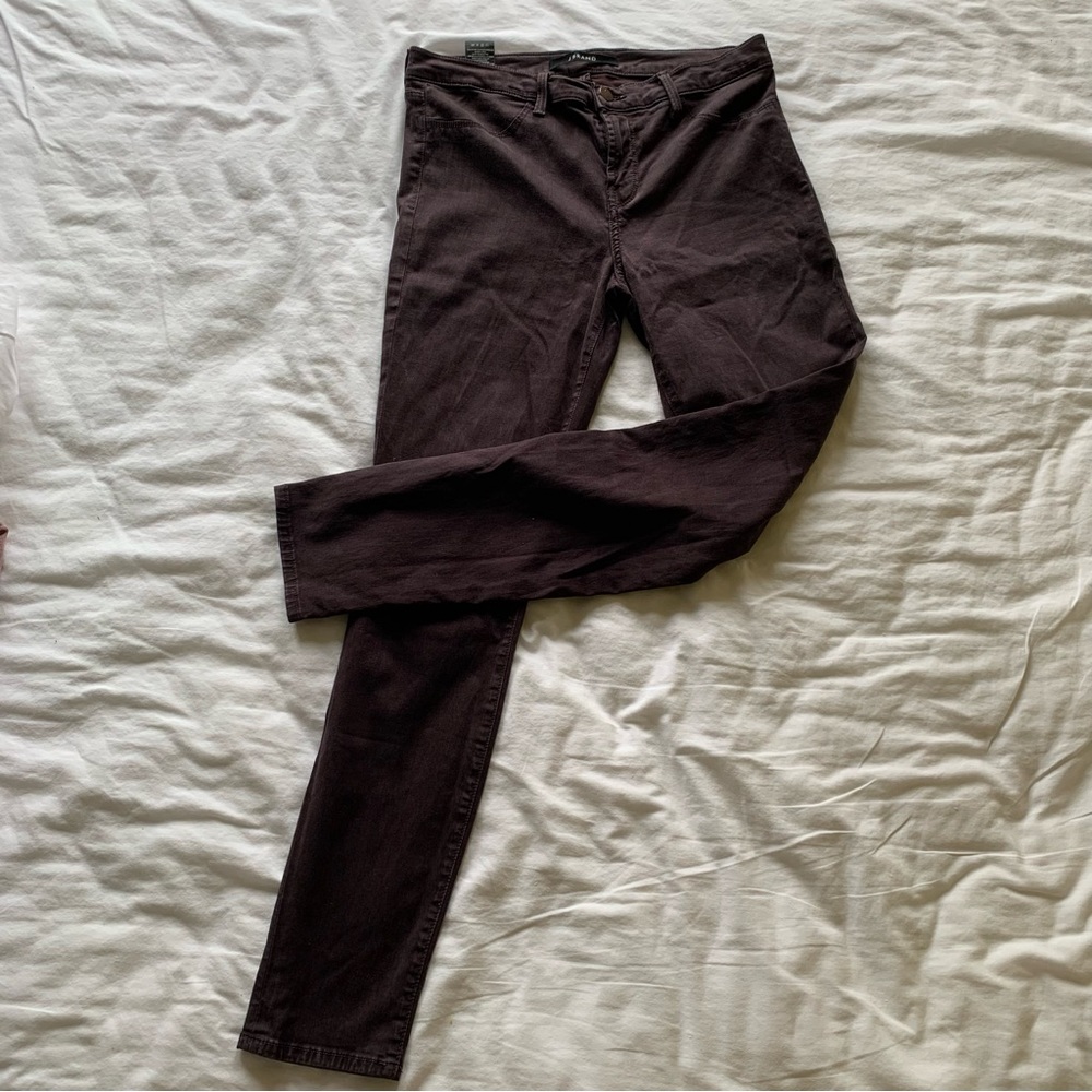 J Brand Brown Skinny Stretch Jeans